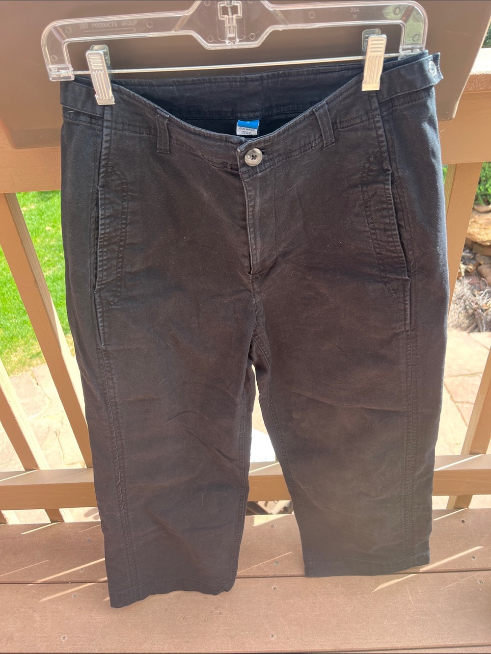 Old Navy Black Wide-leg Cropped Pants